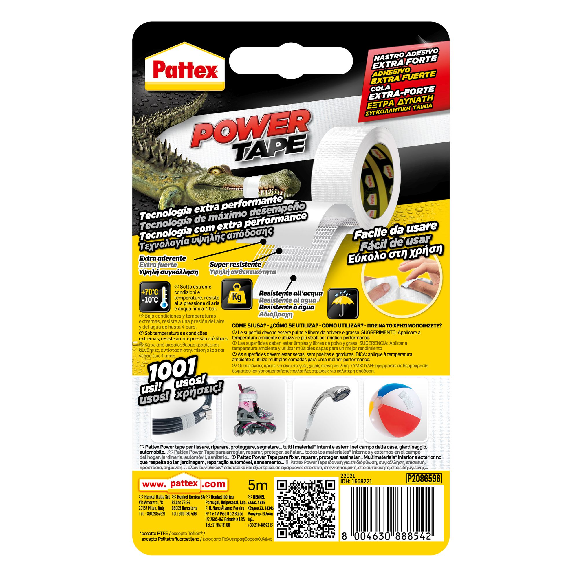 Pattex Power Tape Bl 50x5 m. Blanco